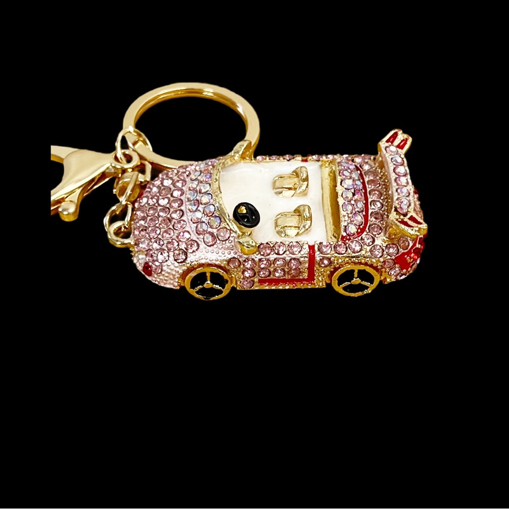Luxury Bling Car Keychain | Rhinestone Crystal Key Ring - Picture 4 of 14